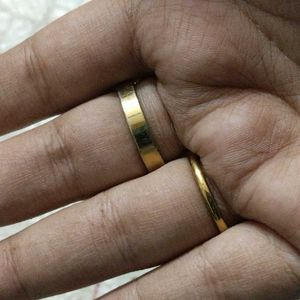 Gold Rings - Pair anti tarnish
