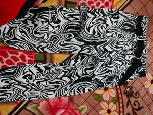 Zebra Print Cargo With Black Belt