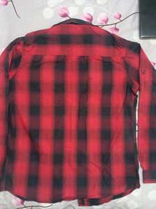 Red &amp; Black Plaid Flannel Shirt