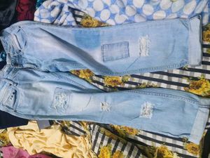 Ripped Light Wash Jeans