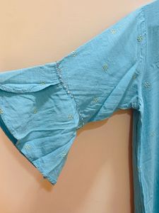 Blue Straight Kurti