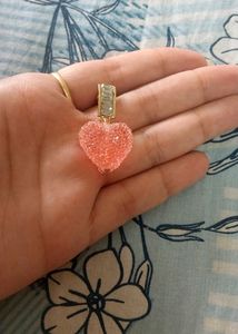 Korean Pink Crystal Drop Earrings