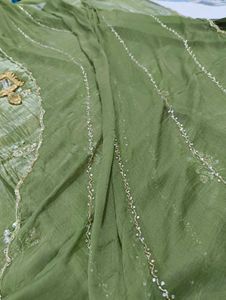 Olive Green Handwork Suit