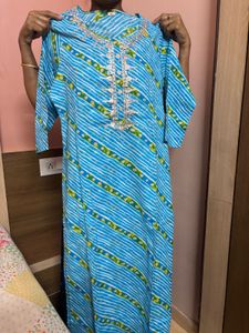 Women Saavan Leheriya Jaipuri Kurta Set