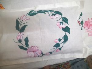Hand Painted Bedsheet .