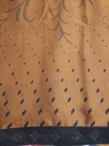 Designer Saree with Contrast Black Printed Blouse