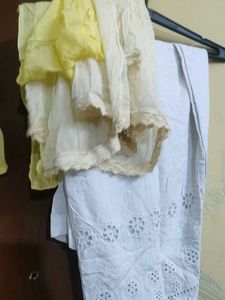 Yellow Embroidered Kurta Set Combo