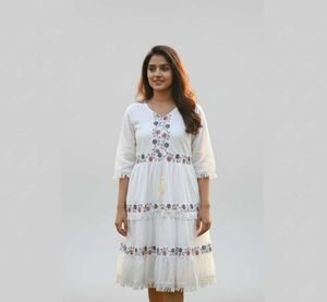 White Embroidered Dress