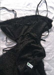 Brand New(Newme)Low Back Glitter Hollow Long Dress