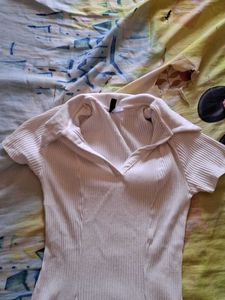 White Ribbed Mini Dress