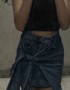 y2k KNOT denim skirt