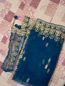 Dark Blue Festive Lehenga