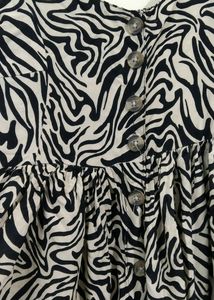 ZARA Zebra Print Aesthetic Dress