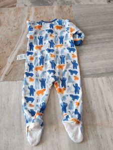uniqlo Cute Bear Print Footed Pajamas