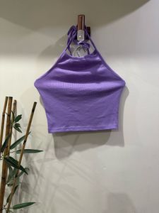 Lilac Halter Crop Top