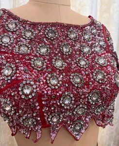 Bollywood Designer Embellished Red Blouse