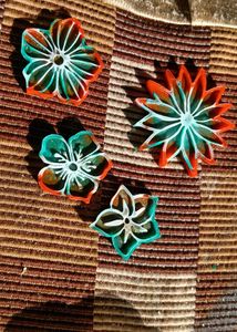 Resin Tricolor Flower Set