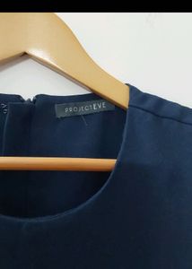 Navy Blue Dress with 3/4 Sleeves