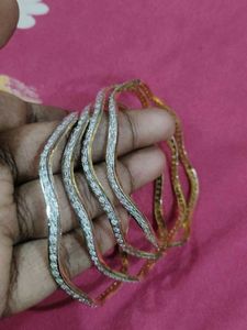 Sparkling Bangle Set- 1 gram gold