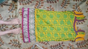 Yellow &amp; Green Kurta