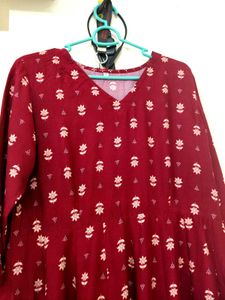 Flared Printed Gown
