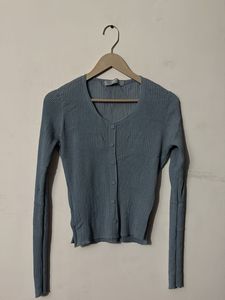 Long sleeve button front top