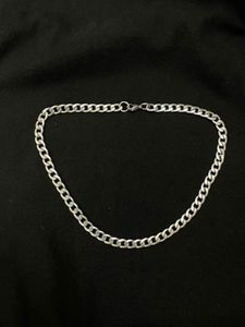 Silver Curb Chain Necklace