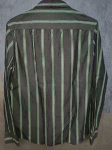 Men&#39;s Striped Long Sleeve Button-Down Shirt