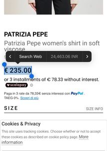Old Money Patrizia Pepe Imported Beige  Shirt