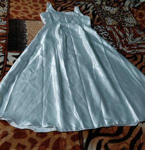 White Anarkali Kurta 2 mtr flare