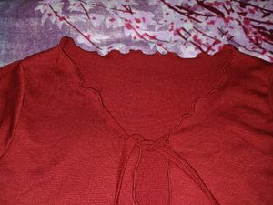 Red Knit Cardigan