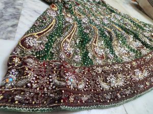 Green 💚 Lehenga Choli Fully Diamond Work