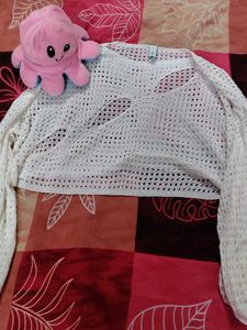 Crochet Cutout Long Sleeve Top