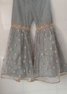 Elegant Grey Embroidered Kurta Set