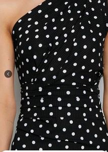 Trendyol Polka Dot One-Shoulder Dress