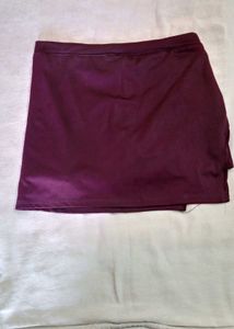 Slim fit high waist mini skort