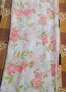 Floral Print Saree without blouse