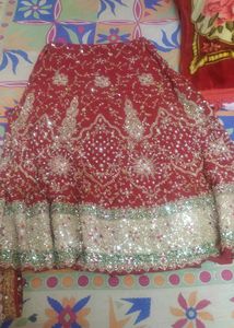 Bridal Lahnga, Chunni Blouse Red