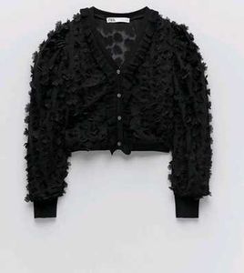 Zara Textured Floral Applique Jacket
