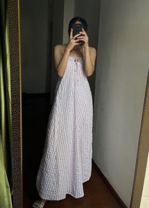 Lilac Cotton Tube Dress