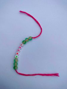 Pink Thread Name Rakhi Combo