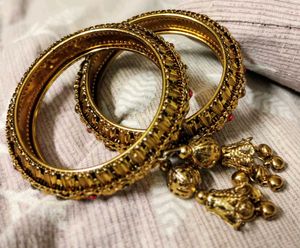 Elegant Bangles with Bell Charms