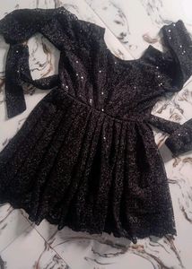 Black Colur Frock Sipppi Work