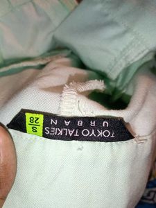 light green/sea green bootcut trouser