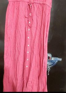 Pink Cut Sleeves Dress For 34 Bust