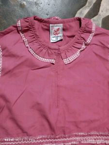 Girls Pink Long Sleeve Dress