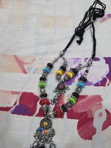 Colorful Silver Necklace