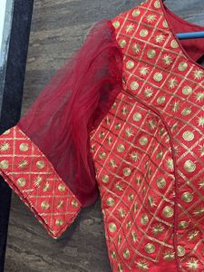 A Net Sleeves Blouse