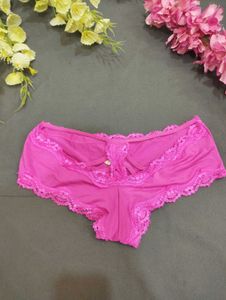 Pink Lace Trim Cheeky Panties💥
