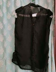 Chiffon Black Shirt
